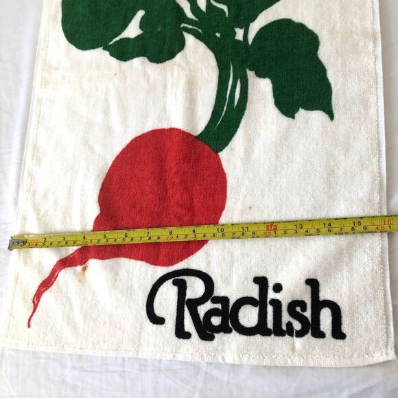 Vintage Martex Perla Meyers Kitchen Towel Radish 1977 Made in USA - Picture 5 of 6